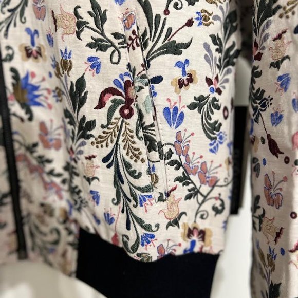 NWT Eva Longoria Jacquard Bomber Jacket - Size M - Picture 4 of 12